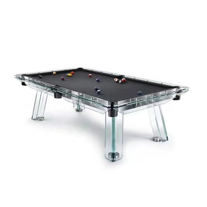 2024 Indoor Outdoor Luxury Designs Pool Games High-End Modern High Quality Custom Glass Pool Table 9ft Billiard - Image 2