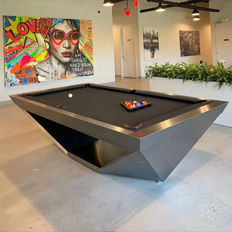 2024 Indoor Outdoor Luxury Designs Pool Games High-End Modern High Quality Custom Glass Pool Table 9ft Billiard - Image 5