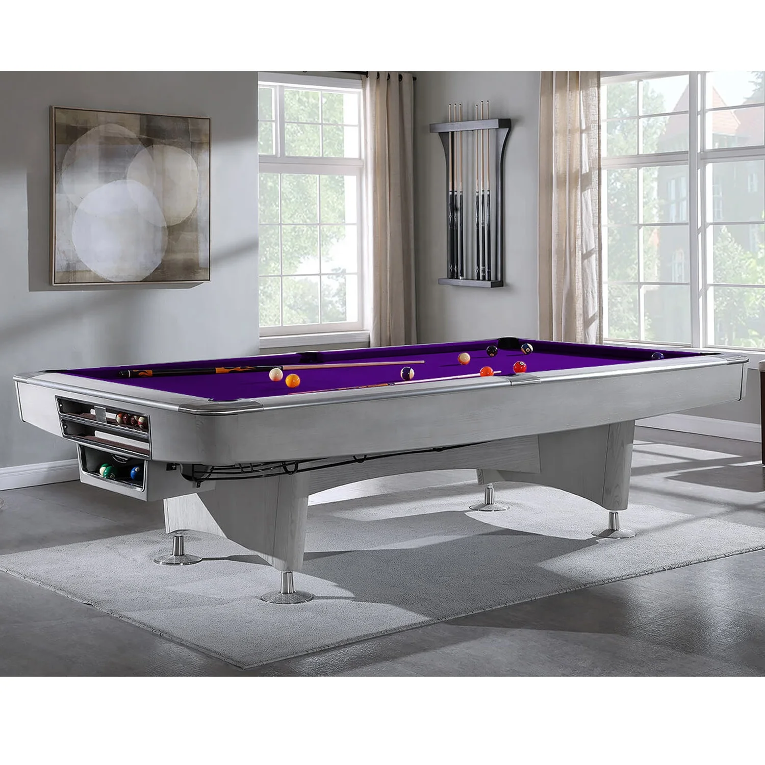 Factory Direct Sell American Style Automatic Ball Return System 9FT Pool Billiard Tables With Natural Slate Professional Felt - Image 5